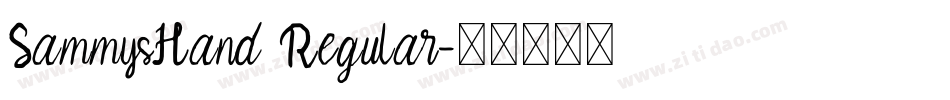 SammysHand Regular字体转换